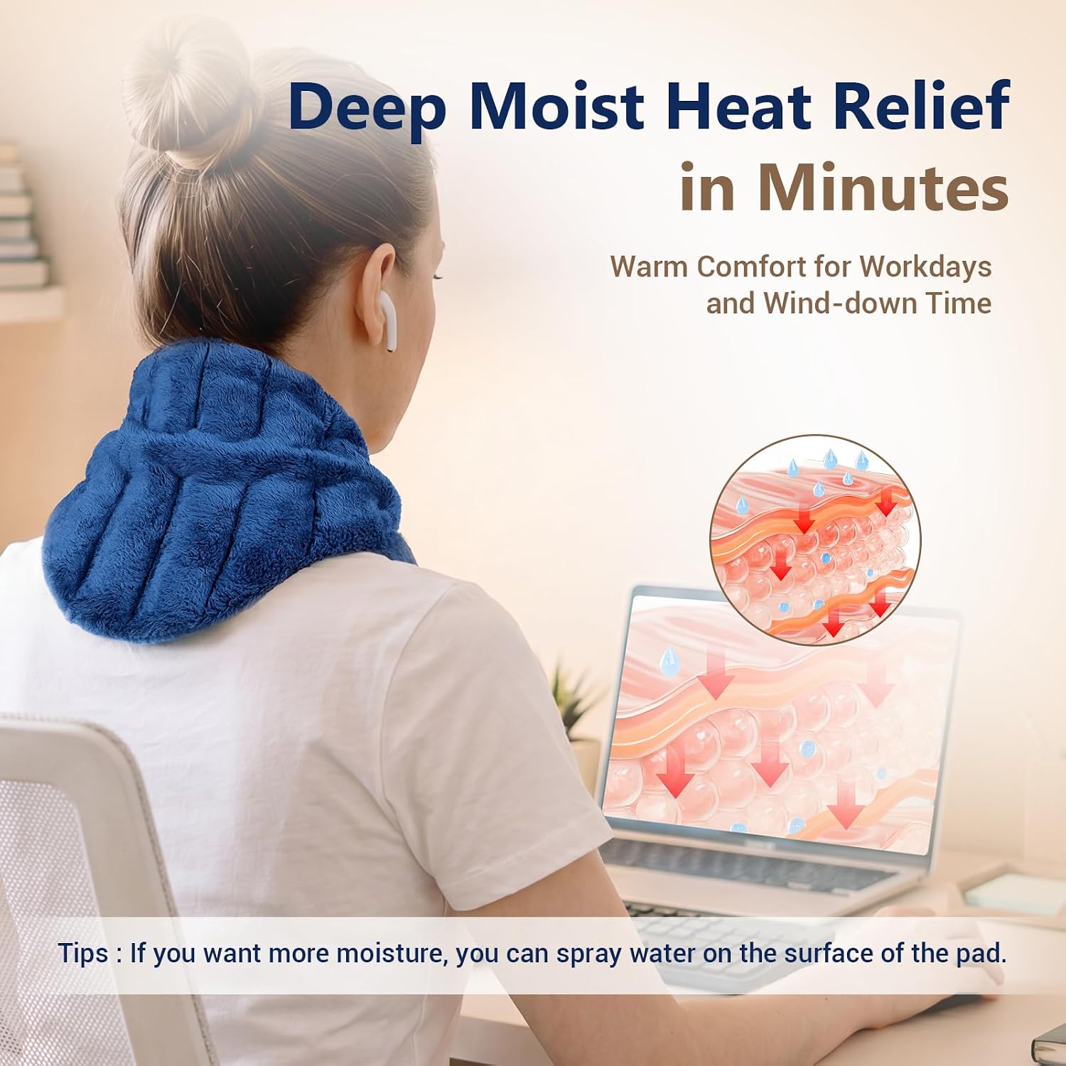 Comfytemp 33"×4" Microwave Heating Pad for Neck & 12"x22" Large Microwave Heating Pad for Back Bundles image 4