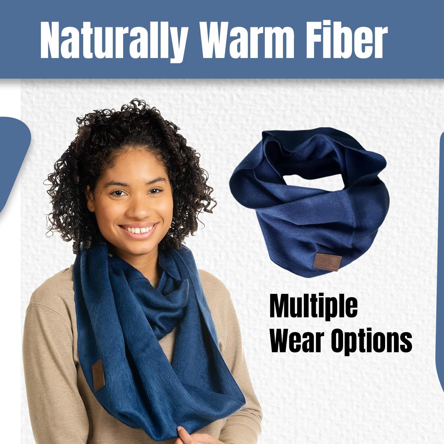 Lazy Llama Eco Wear Hemp Alpaca Infinity Scarf, Women's Neck Gaiter Warmer, Cool Summer Gifts for Him