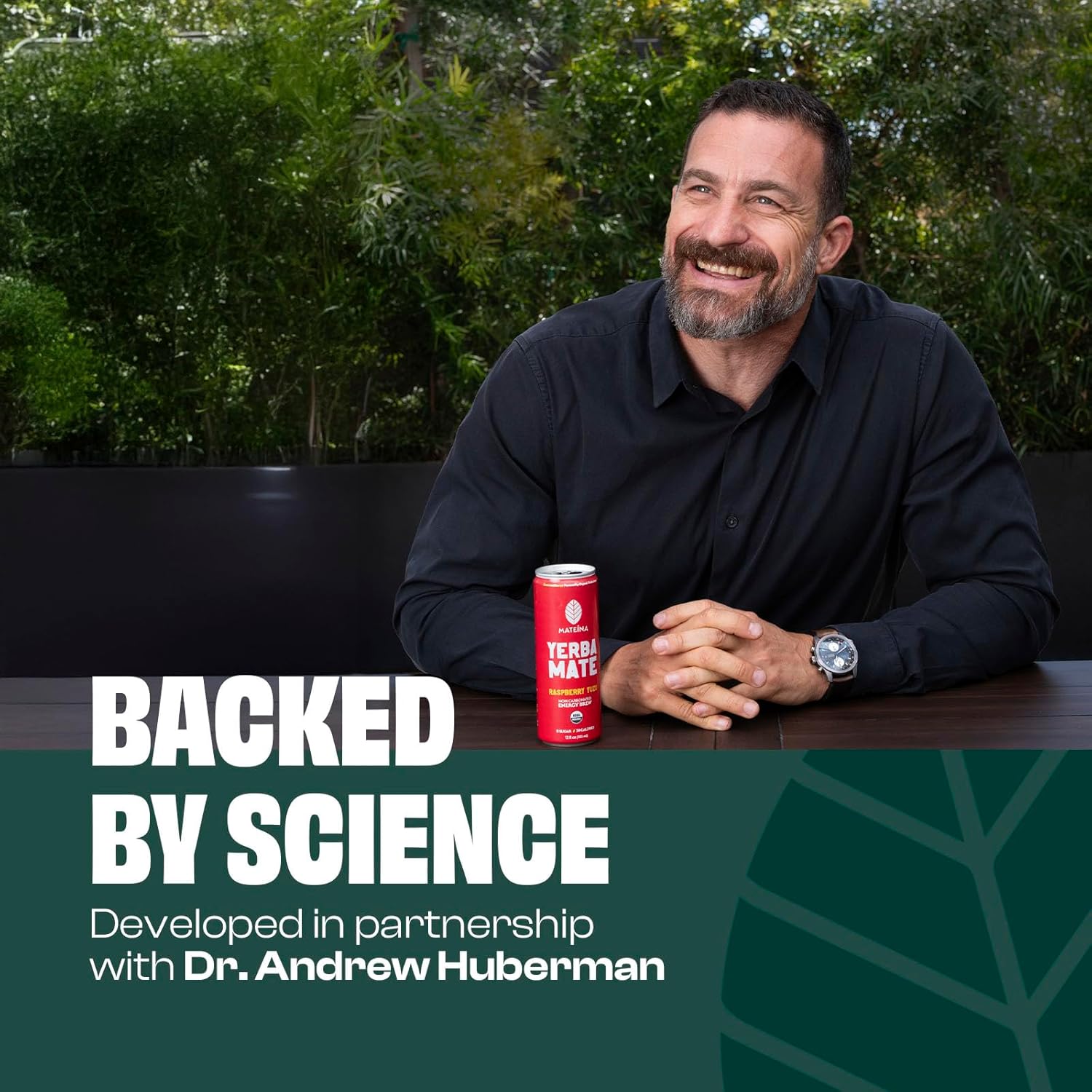 Mateina Yerba Mate Zero Sugar Energy Drink – 120mg Natural Caffeine – Organic, Non-GMO, Non-Carbonated – Dr. Andrew Huberman Recommended – (12 fl oz Cans, 12 Pack) Raspberry Yuzu