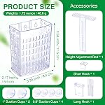 2026 Latest Upgraded Aquarium Plant Holder Adjustable Height with Extendable Hook and Suction Cup for Fish Tank Aquaponic Plant Cultivation and Aquascape Accessories Decorations (4 Pack) Transparent