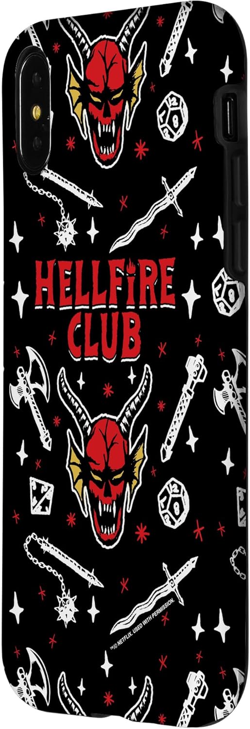 Stranger Things Hellfire Club Textbook Pattern Case for iPhone 16