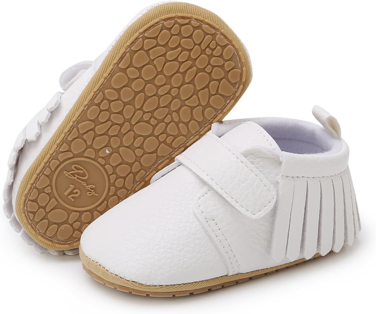 Baby Boys Girls Moccasins Sneakers Soft Sole Tassels Prewalker Anti-Slip Shoes