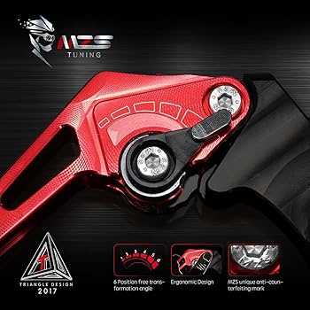Amazon.com: MZS Red Motorcycle Clutch Brake Levers Short