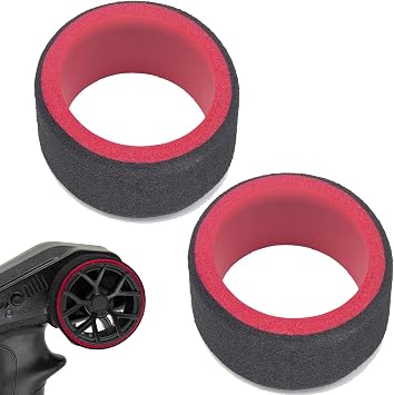 Rc Cars Transmitter Steering Wheel Foam Grip Hand Wheel Sponge for Traxxas TRX4 Slash Tqi Futaba 3PV 4PV 4PLS 4PX 7PX Prc X4 Flysky GT2 GT3 GT5 Radiolink, Sanwa - 2Pcs
