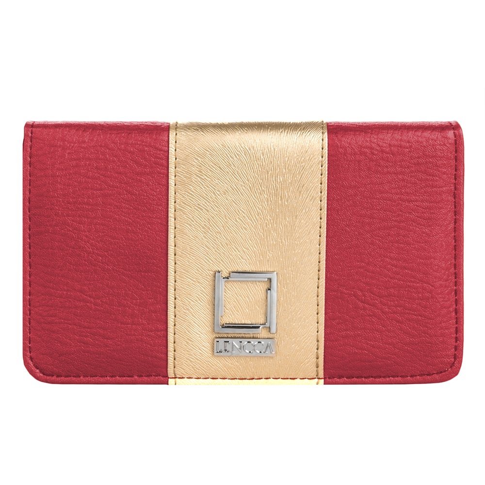 Durable Leather Cell Phone Wallet Case | Credit Debit Card Holder | ID Holder | Back Pocket | Shoulder Wallet Bag for Women