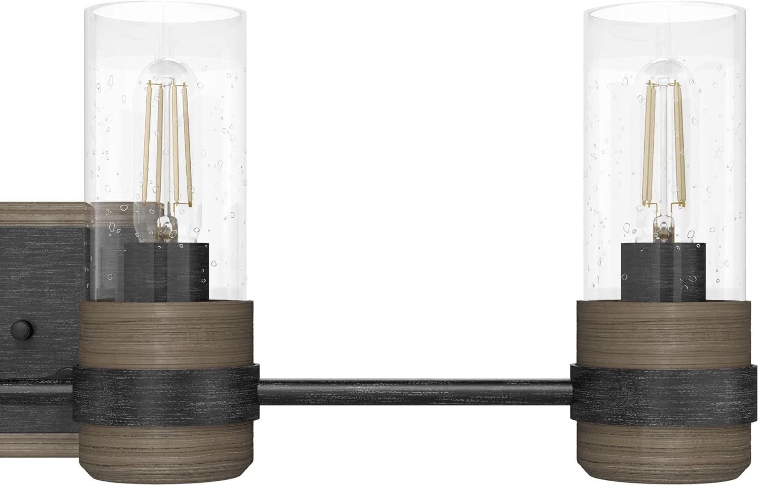 Hunter - River Mill 4-light Rustic Iron, Medium Size Vanity Light, Dimmable, Rustic Style, for Bedrooms, Kitchens, Foyers, Bathrooms - 19468