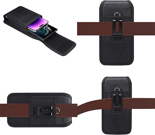 Miniatura 2 de Funda vertical doble con clip para cinturón para iPhone 13 Pro Max, Samsung Galaxy A53 A52 A32 A22 A14 A13 A03s, S20S21S22S23 Ultra Plus FE, Note 20