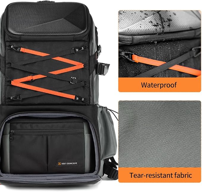 Mochila para cámara K&F Concept 32L impermeable miniatura 2