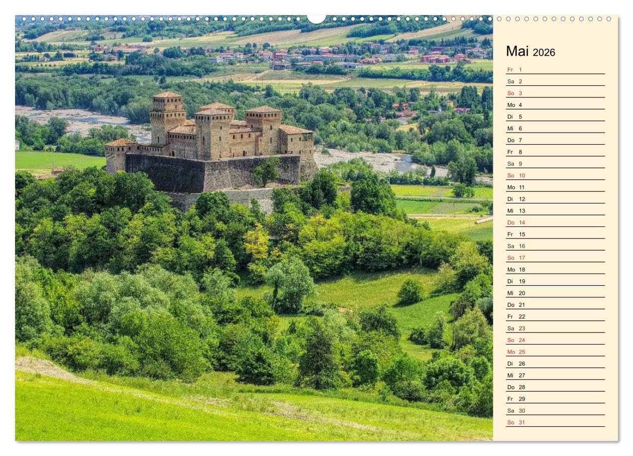 Burgen in Italien (hochwertiger Premium Wandkalender 2026 DIN A2 quer), Kunstdruck in Hochglanz: Einige der schönsten Festungen und Burgen Italiens (CALVENDO Orte)