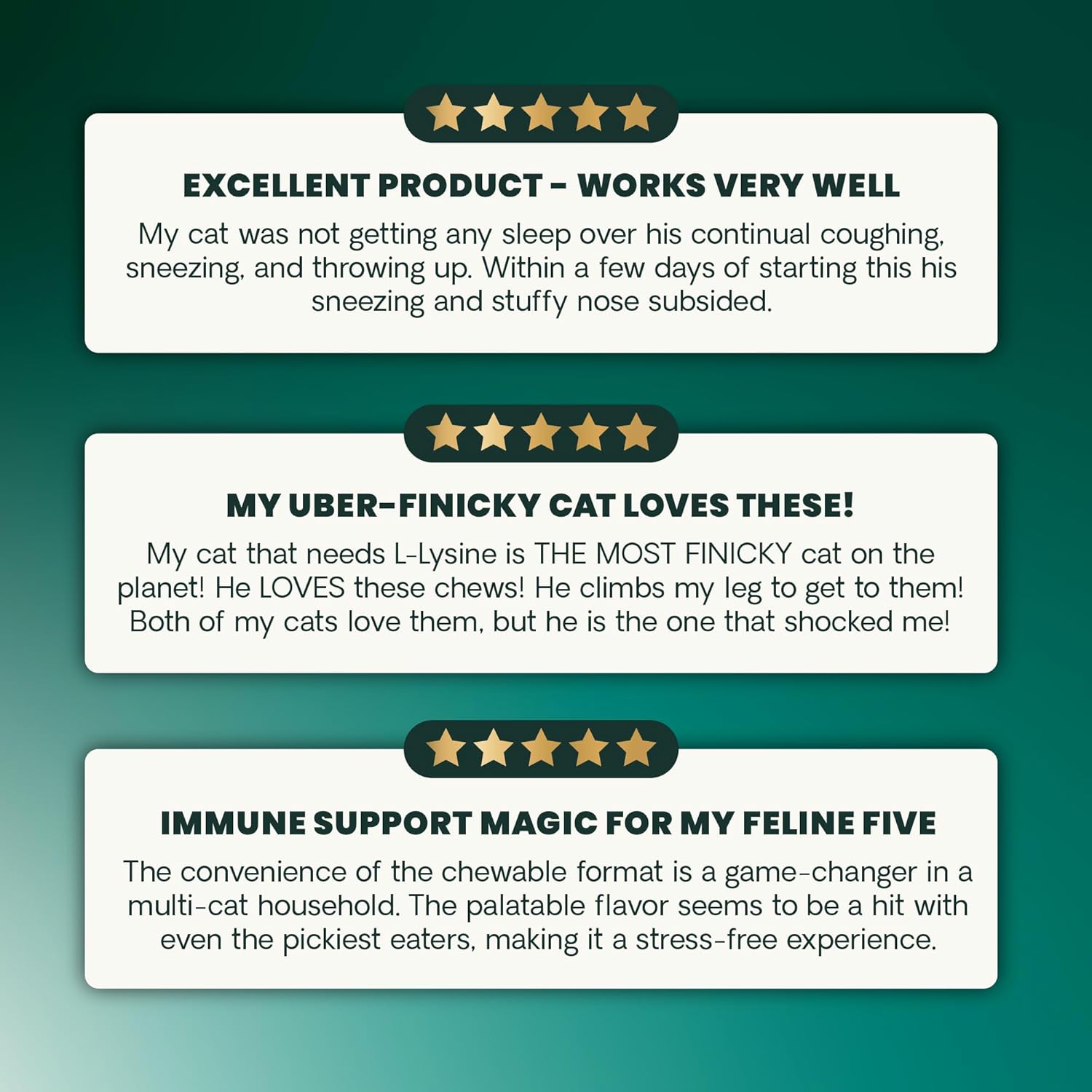 VetriScience Lysine Immunity Health Chews, 250 mg Lysine Plus Immune Supplement for Cats and Kittens with Allergies, Sneezing, Runny Nose and Watery Eyes, Chicken, 120 Count : Pet Supplies