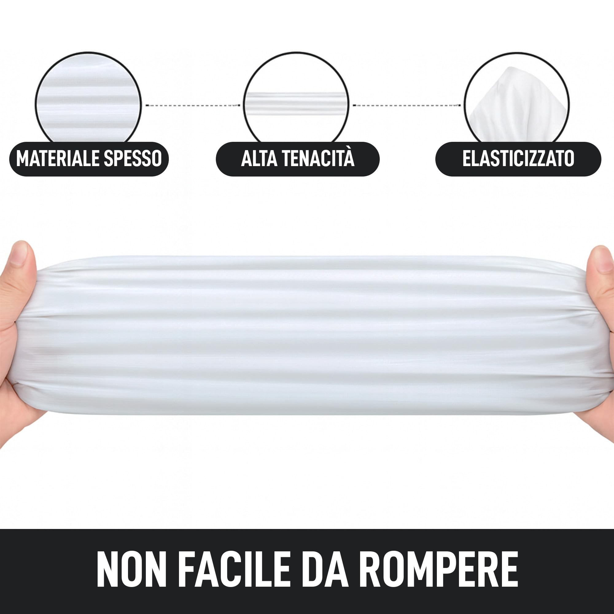 PimPam Factory Patucos Monouso Copriscarpe Adulti Traspiranti Regolabili Calzari Senza Odore Ipoallergenici Protettori per Scarpe Bianchi Pack 100