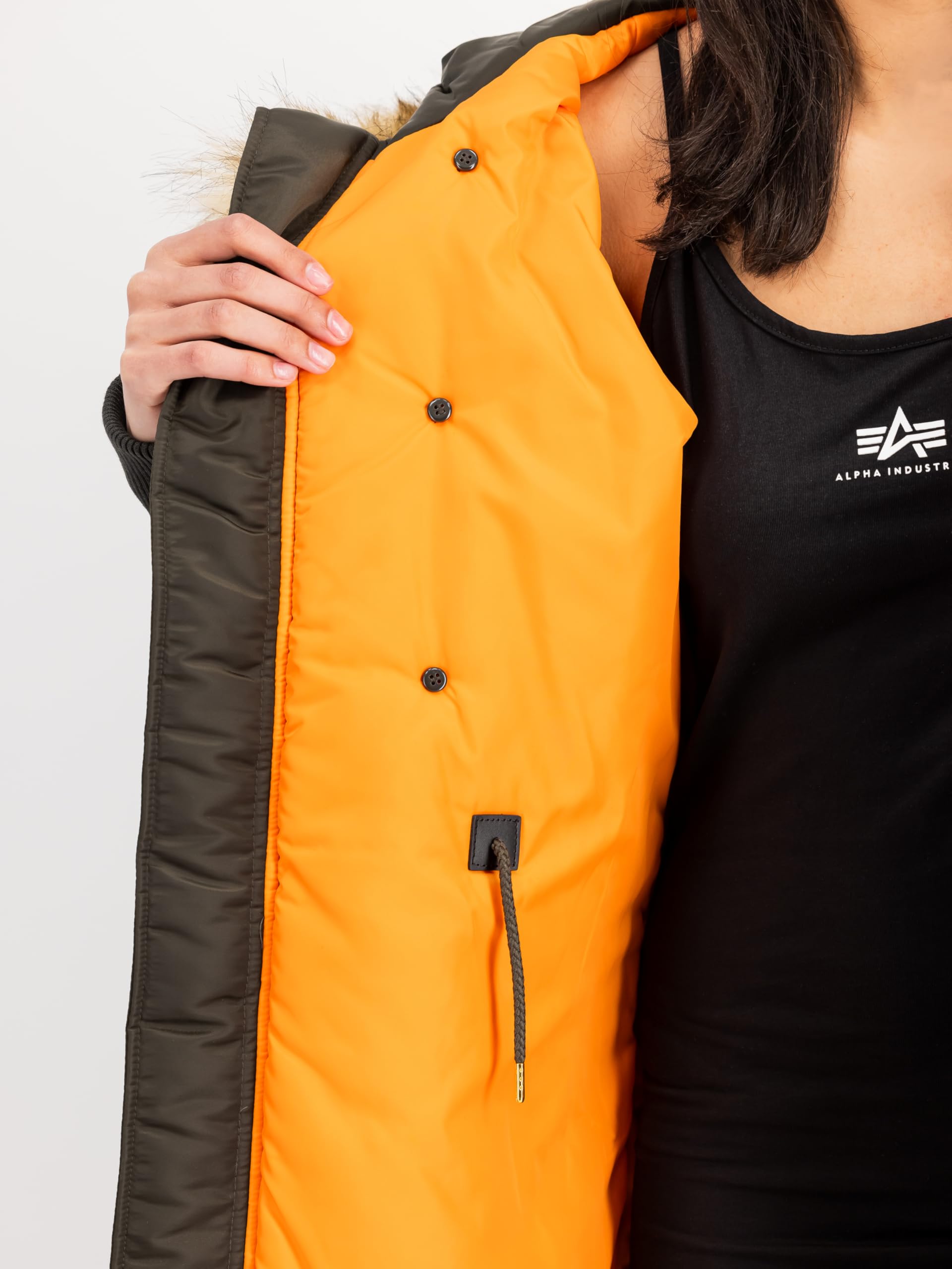 ALPHA INDUSTRIES Long Fishtail Chaqueta Mujer (Pack de 1)