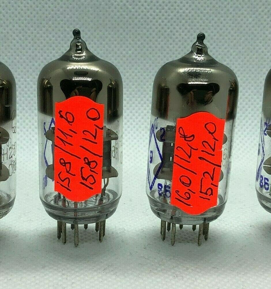 6N23P-EV (E88CC, ECC88, 6922) High Grade Reflector Audio Tube Matched Pair