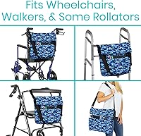 Vista 3 de Vive Bolsa de Accesorios para Silla de Ruedas XL - Impermeable, Resistente a los Arañazos, Doble Costura, Lavable a Máquina para Adultos, Personas