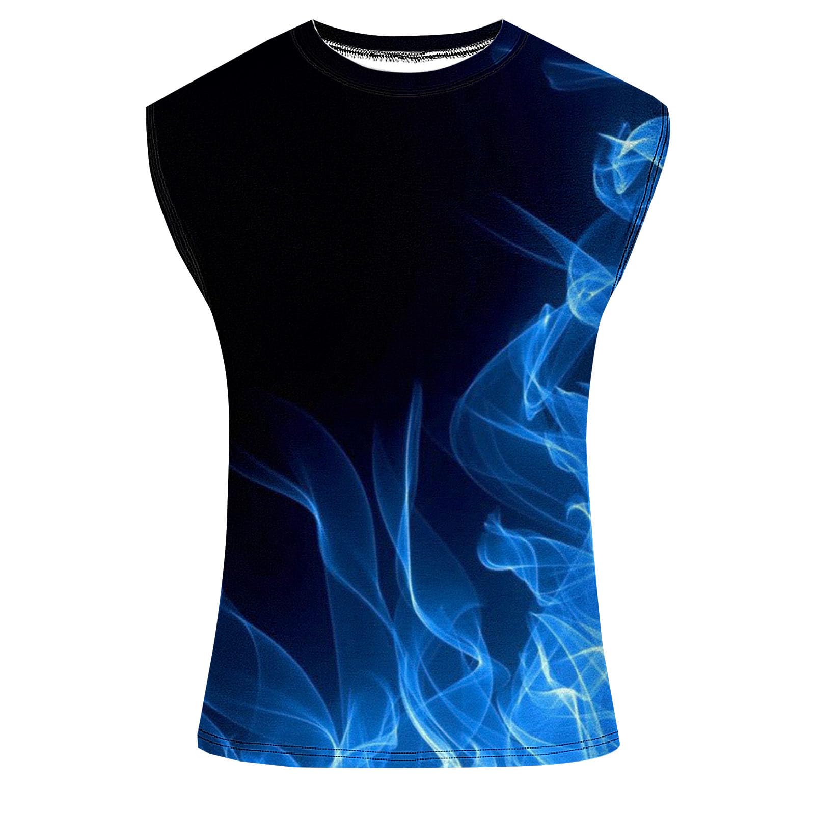 Tee Shirt sans Manche Débardeur Homme Été T-Shirts Impression Sport Teeshirt Décontracté Manches Courtes Tee-Shirt Entraînement Tshirt Extensible Respirant Vêtements