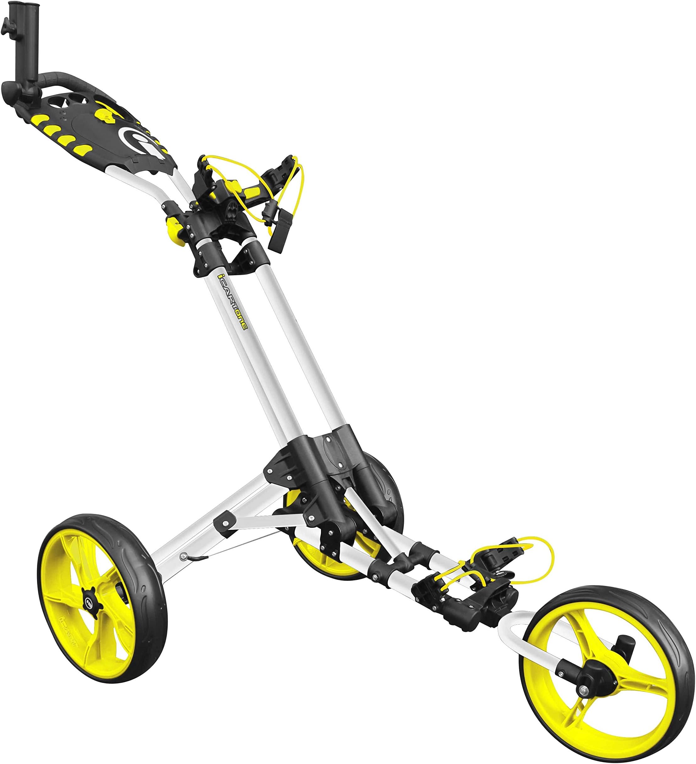 iCart One 3 Wheel One Click Push Trolley 2017 White/Yellow White/Yellow