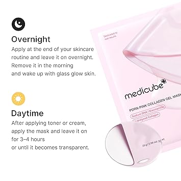 medicube Jelly Gel Mask with Salmon DNA PDRN Pink Collagen | Overnight Face Mask for Glass Glow Skin | Elasticity, Hydrating, Firming and Moisturizing | Korean Skincare, 28g x 4ea