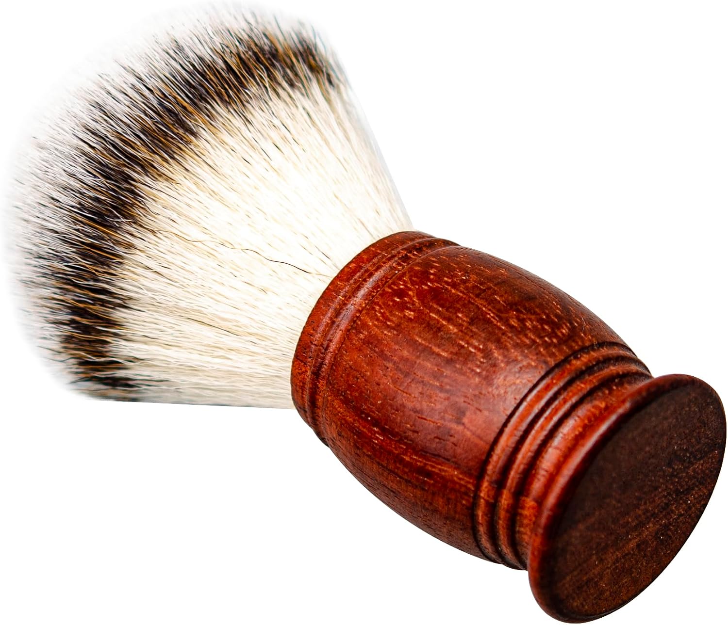 Shaving Brush Set Synthetic Hair Shaving Brush with Solid Wood Handle and Wooden Shaving Soap Bowl for Men Easy to Lather Fits Wet Shaving 30mm Knots
