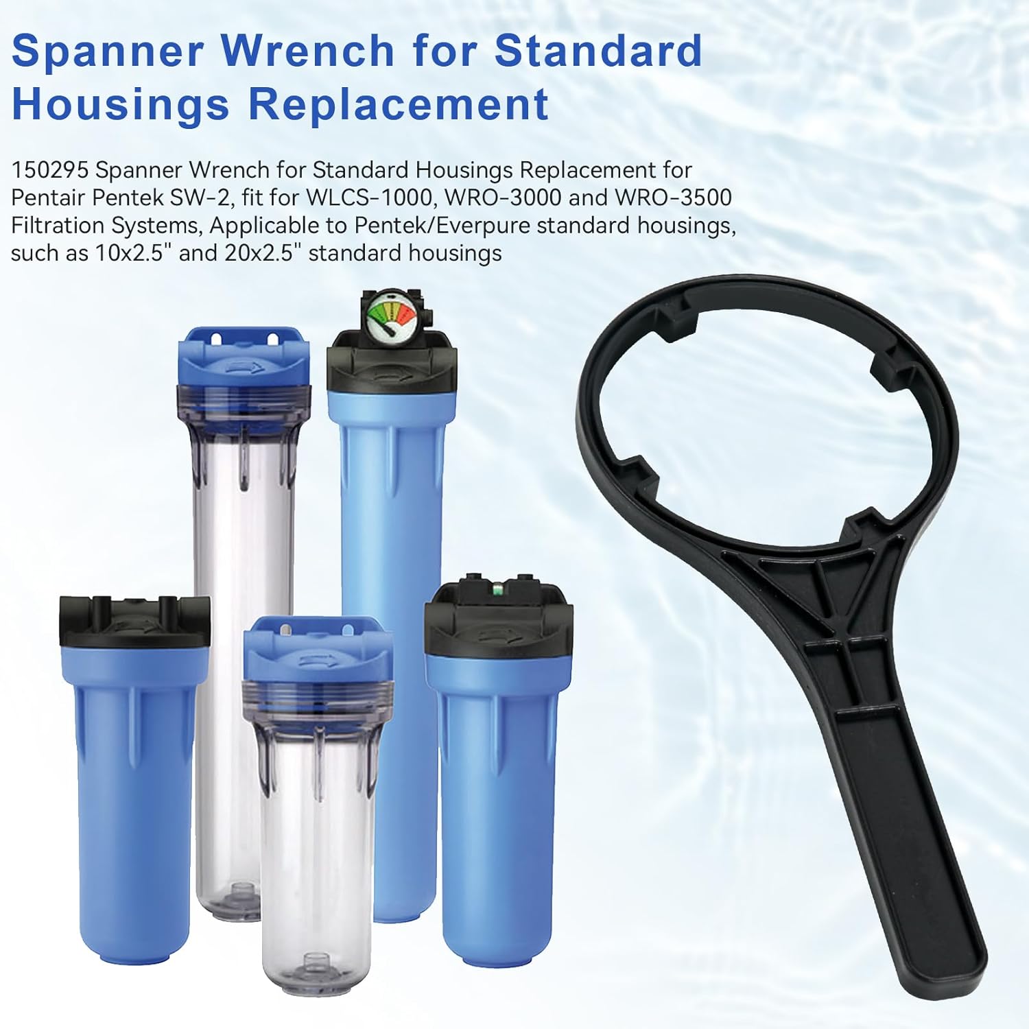 150295 Spanner Wrench for Standard Housings Replacement for Pentair Pentek SW-2, fit for WLCS-1000, WRO-3000 and WRO-3500 Filtration Systems- Easily Removes Filter Housings