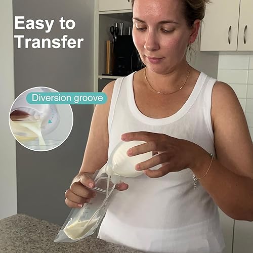 Miniatura 7 de Colector de leche portátil, 2 en 1, bomba de leche materna de silicona manos libres, portátil y discreto para madres lactantes, expresión de leche