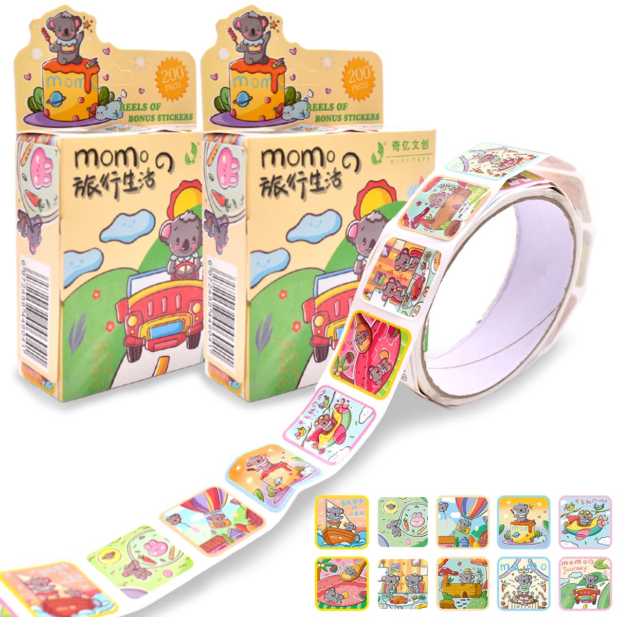 400 Piezas Pegatina Motivacional para el Aliento Adorables Pegatinas Cuadrado de Koala Animales Etiquetas Motivacionales Recompensa para Profesores Pegatinas Motivacionales de Aliento