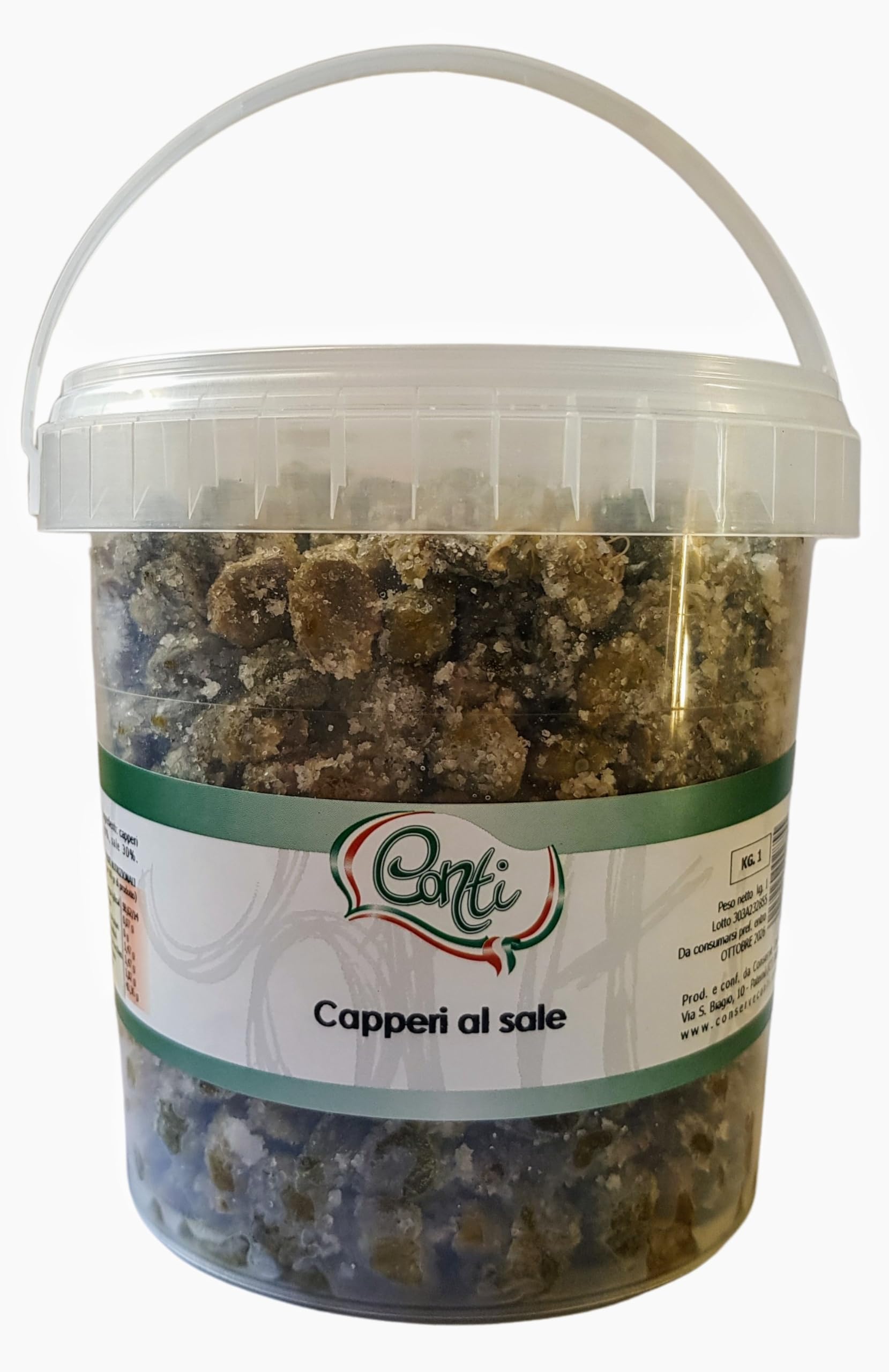 Alcaparras a la sal 6 kg Servicio de comida Producción artesanal siciliana Conserve Conti