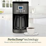 Cuisinart DCC-3200BKS Perfectemp Coffee Maker, 14 Cup Glass Carafe Black Stainless Steel | 14-Cup Glass Carafe, Perfectemp Heating, 24-Hour Programmability, Brew Strength Control, 1-4 Cup Setting, Brew Pause