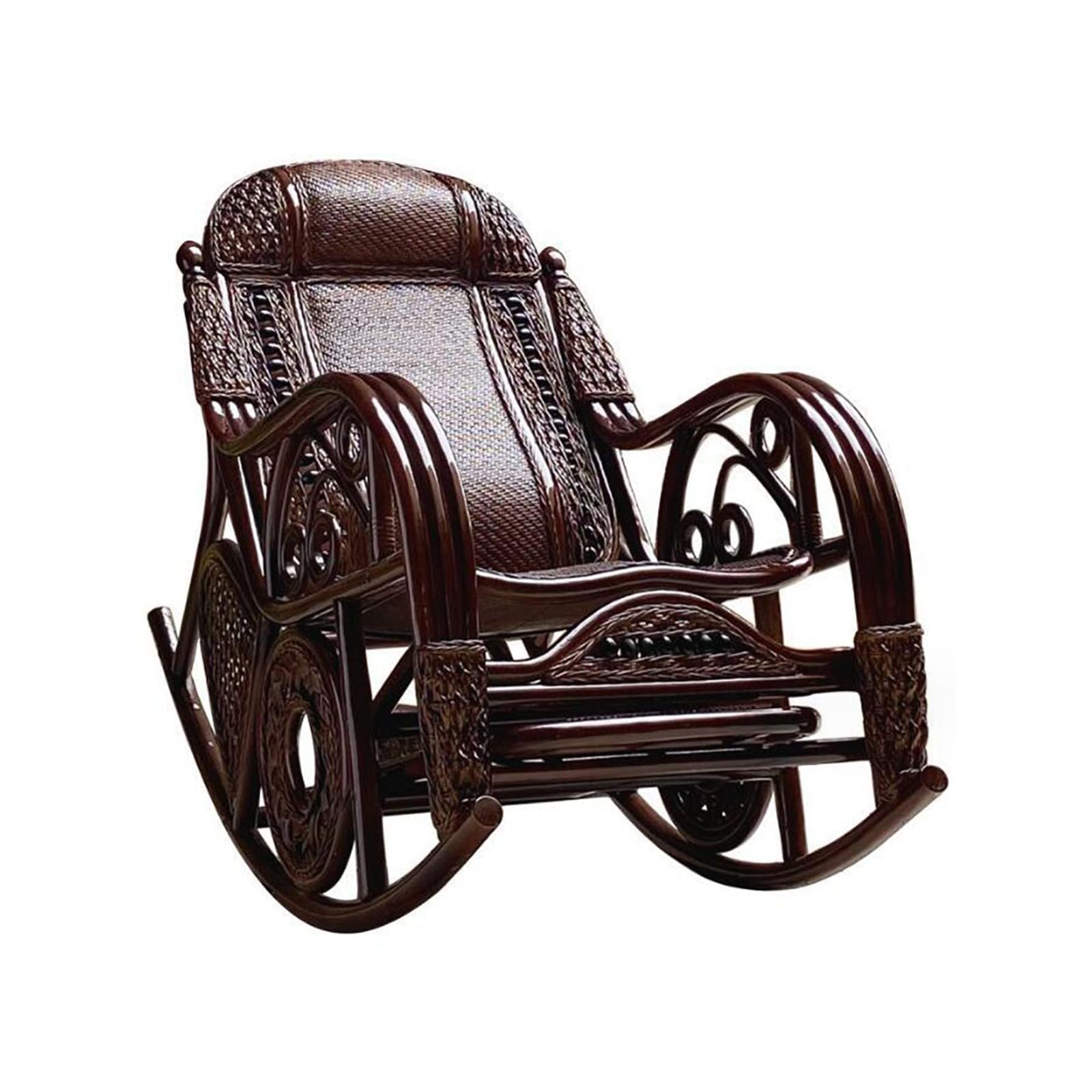 Mecedora moderna de ratán de estilo chino para balcón y patio al aire libre, cómoda y elegante muebles para el hogar para relajarse