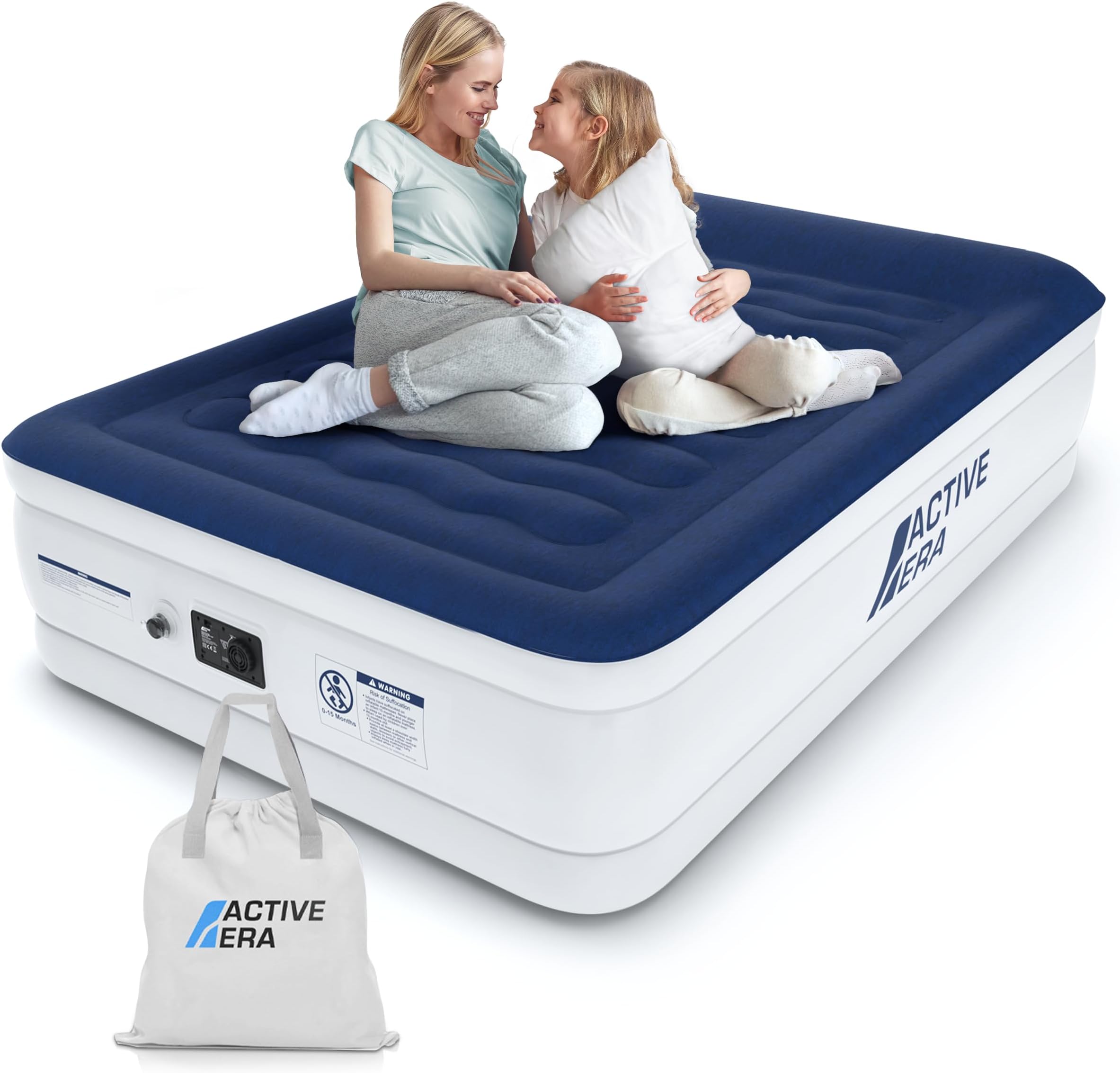 Queensize Luftbett Schwarz | Gästebett Mit Integrierter Pumpe