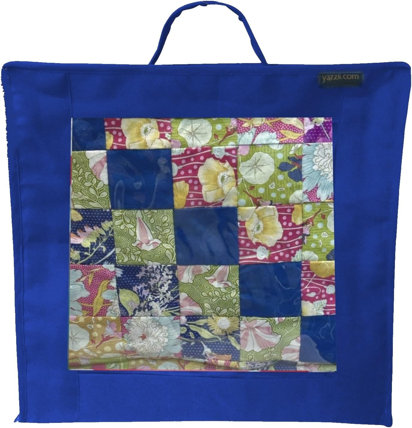 Yazzii Quilt Block Showcase Bag - Portable Storage Bag Organizer - Multipurpose Storage Organizer for Sewing Projects, Fabric Pieces, Quilt Blocks, & More - Royal Blue