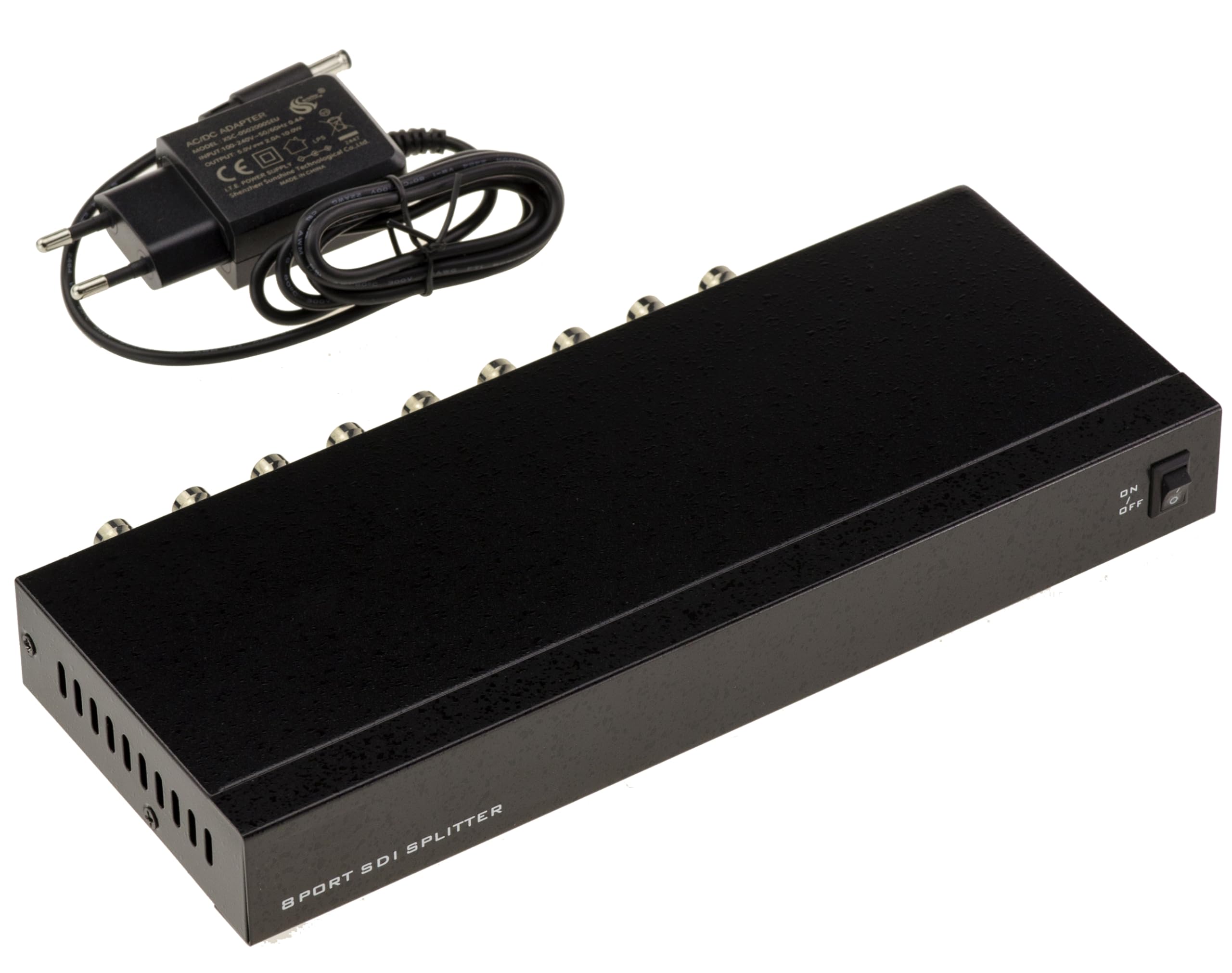 KALEA-INFORMATIQUE Splitter SDI a 8 porte per duplicare il tuo segnale SDI su 8 uscite simultanee, con supporto SD, HD e 3G-SDI fino a 297 MB/s