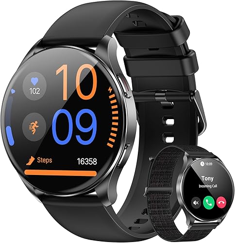 Blackview Smart Watch for Women Men (Make/Answer Calls),1.43''AMOLED Touchscreen Fitness Tracker with 100+ Sports Modes, Heart Rate/SpO2/Sleep
