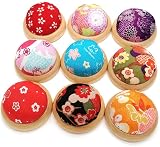 1 Pc Wooden Bottom Base Needle Pin Cushion Sewing Pin Cushions Pillow Sewing Craft Stitch Holder for