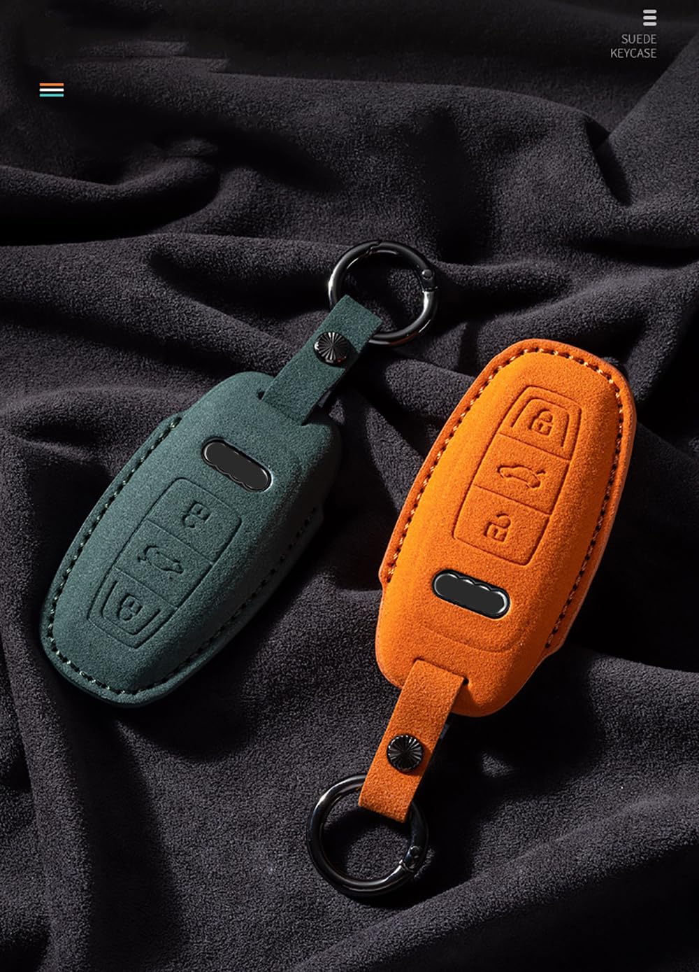 Ontto Autoschlüssel Hülle Für Audi - Leder Schutzhülle Cover Für A5 S5 A6 S6 Q5 SQ5 Modelle