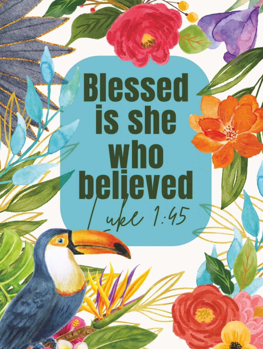 Esther 8:8 Co. Blessed is She Who Believed Luke 1:45 Inspirational Notebooks for Women: Inspirational Journal for Woman, Motivational Blank 8.25" x 11" H Journal with 200 Lined Pages Hardcover