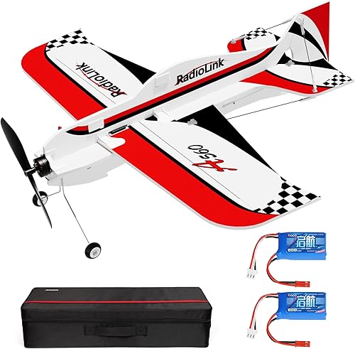 Radiolink A560 Plug & Play (PNP) 3D RC Avión 22.835 in Envergadura con 6 modos de vuelo, 4 canales Gyro Byme-A controlador de vuelo, motor sin