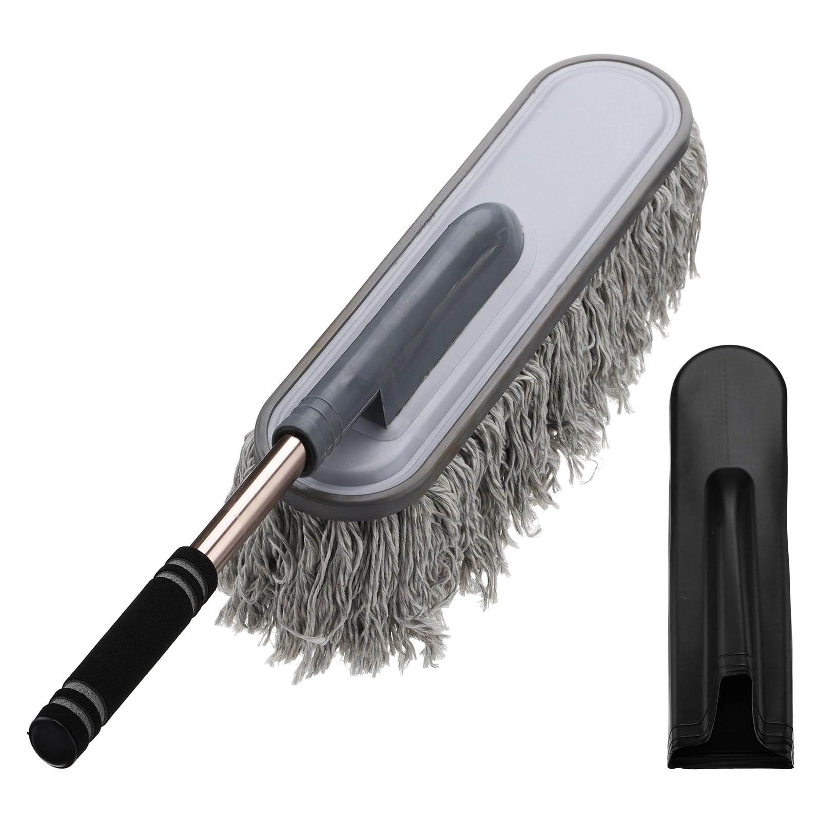 sourcing map Brosse de nettoyage extérieure anti-rayures pour voiture, outil de nettoyage de voiture souple haute densité avec poignée rétractable pour voiture, SUV, camion, moto, nettoyage à domicile