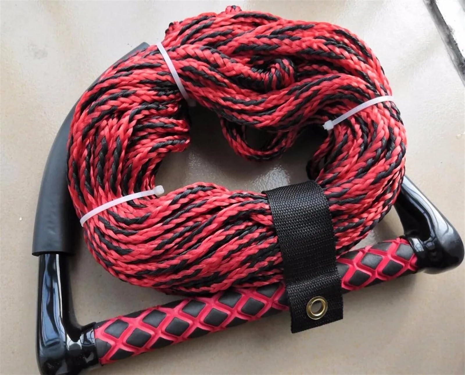 Cuerda De Esquí Acuático Acceso a Surf 1000 kg 23 Metros 10 mm Cuerda for Wakeboard y esquí acuático con empuñadura for Correa Correa for Wakeboard y esquí de Rodillas para Deportes Acuáticos