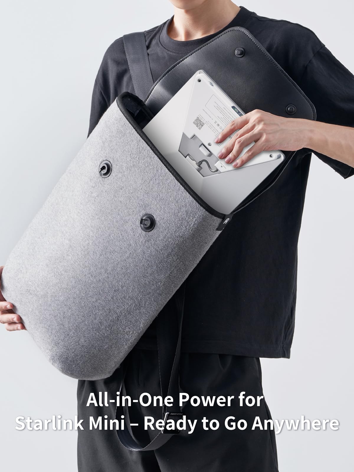 Starlink Mini-Powerbank, 99 Wh, TSA-zugelassener Akku, 4+H Laufzeit | USB-C Bidirektionales Laden, Pass-Through, manuell und Fernbedienung, Smart-Display, IP65 für Outdoor, Reisen, Notfall-Backup