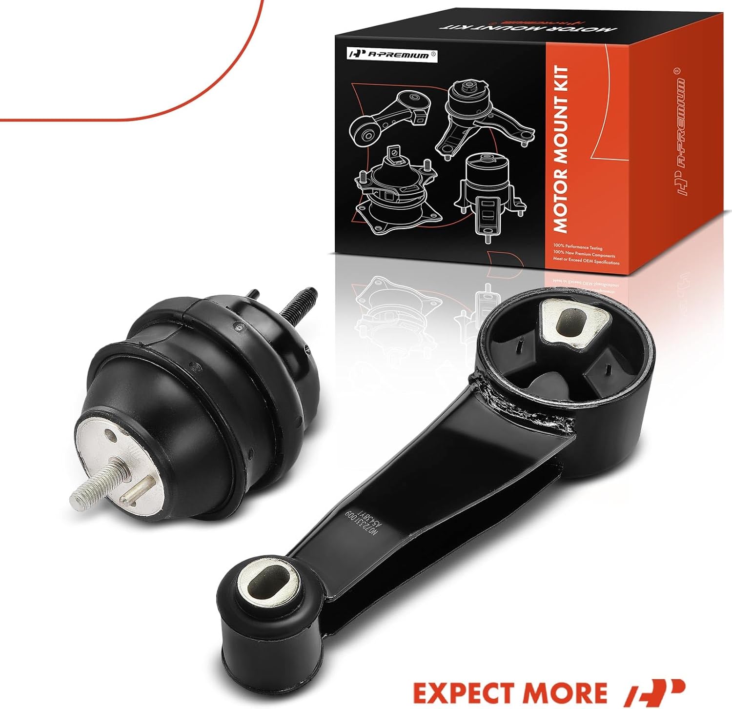 A-Premium 2PCS Engine Motor Mount and Torque Strut Mount Kit Compatible with Buick Lucerne 2009 2010 2011 3.9L, Naturally Aspirated Only