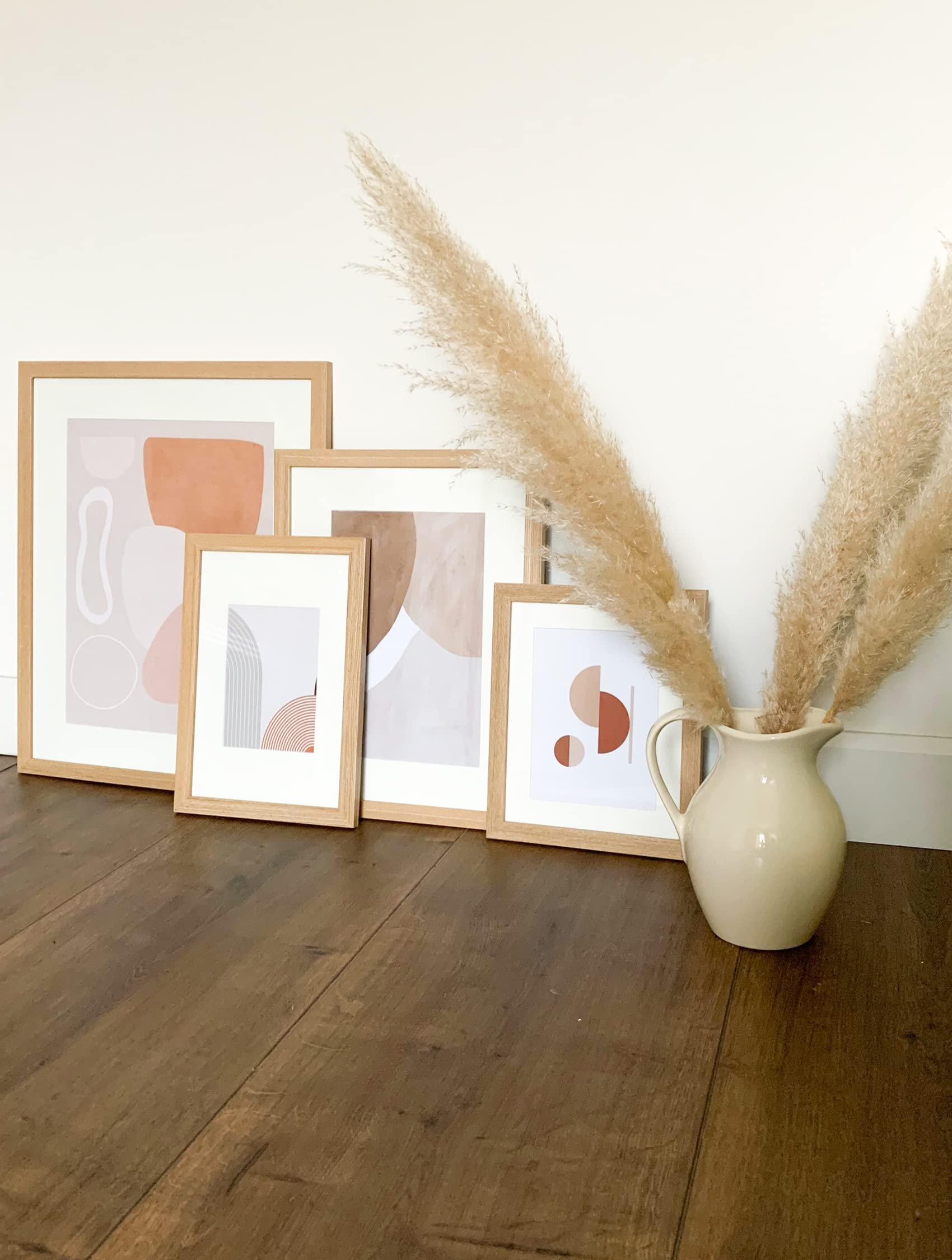 Deknudt Frames S66KH1 P1 - Cornice portafoto con passepartout in Legno Chiaro, 40 x 60 cm, per Foto 30 x 45 cm, Quadrata, in Legno MDF, da Appendere