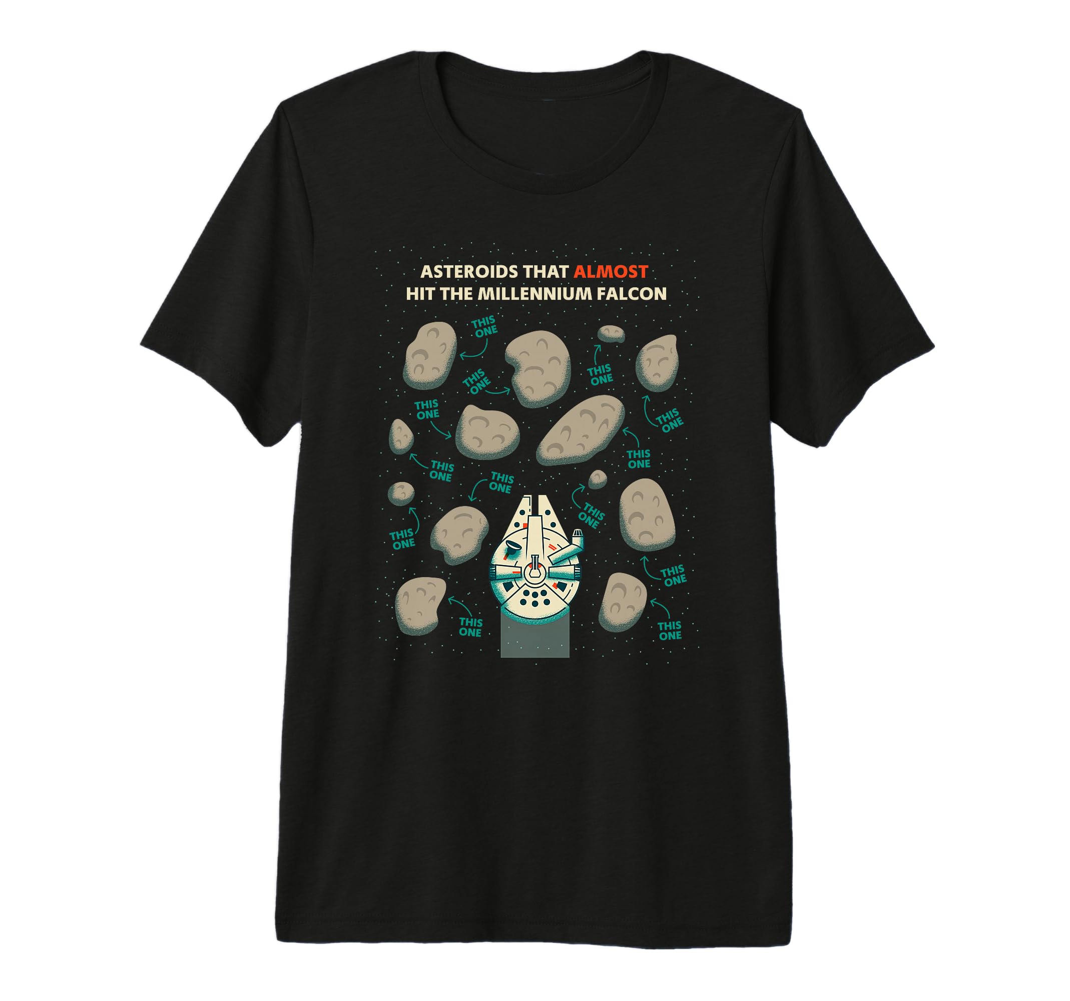 T-Shirt Millenium Falcon Star Wars Finition Premium Haute Qualité - 2