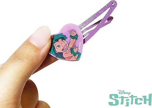 Miniatura 3 de LUV HER Disney Stitch Girls BFF - Juego de 6 piezas de joyero de juguete con 2 anillos, 2 pulseras de cuentas y pinzas para el cabello a presión a