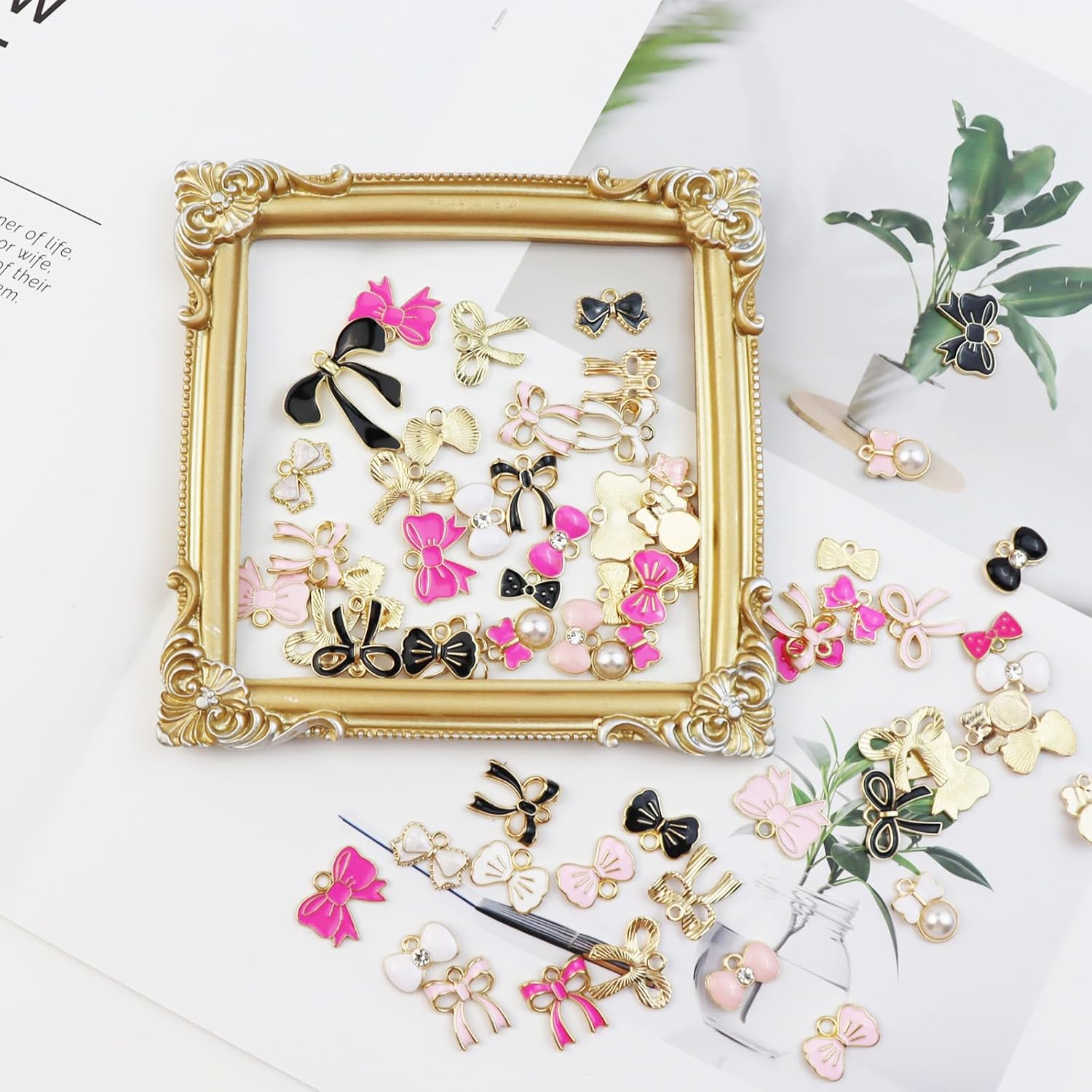 80Pcs 8 Style Enamel Bowknot Charms - Image 6