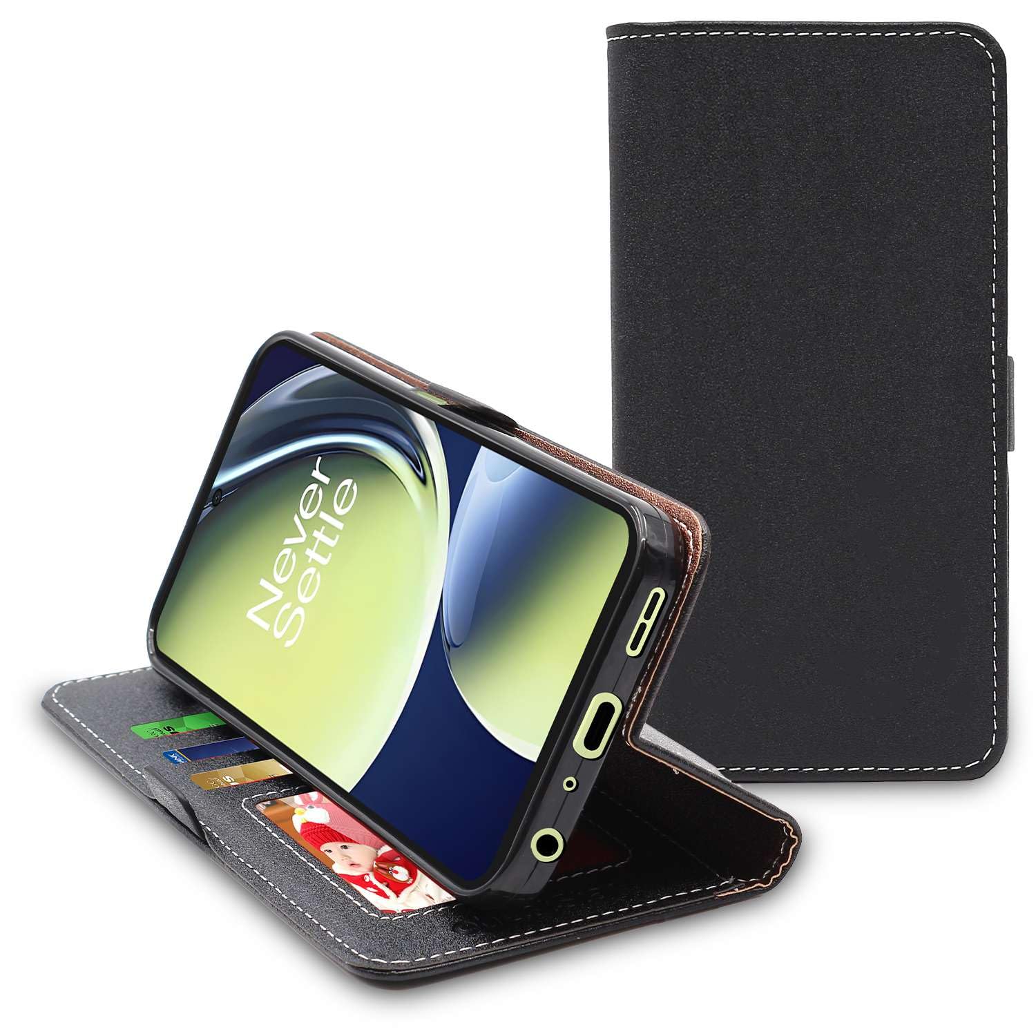 Cover OnePlus Nord CE 5G Custodia Portafoglio Pelle PU Libro + Vetro