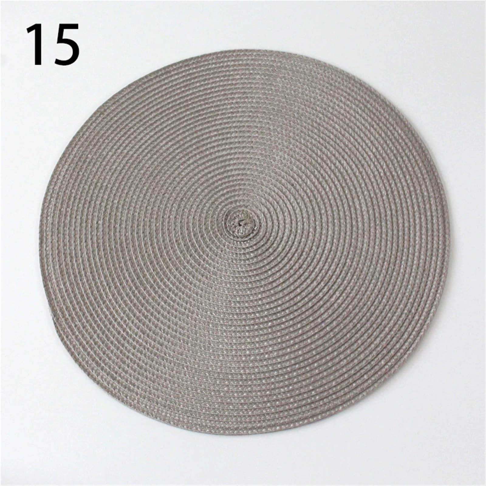 Podstawki, Mata na stół do jadalni 4 szt. Podkładka izolacja bez prania Coaster Decor okrągły pleciony jednolity kolor akcesoria stołowe stołu w(Coffee)