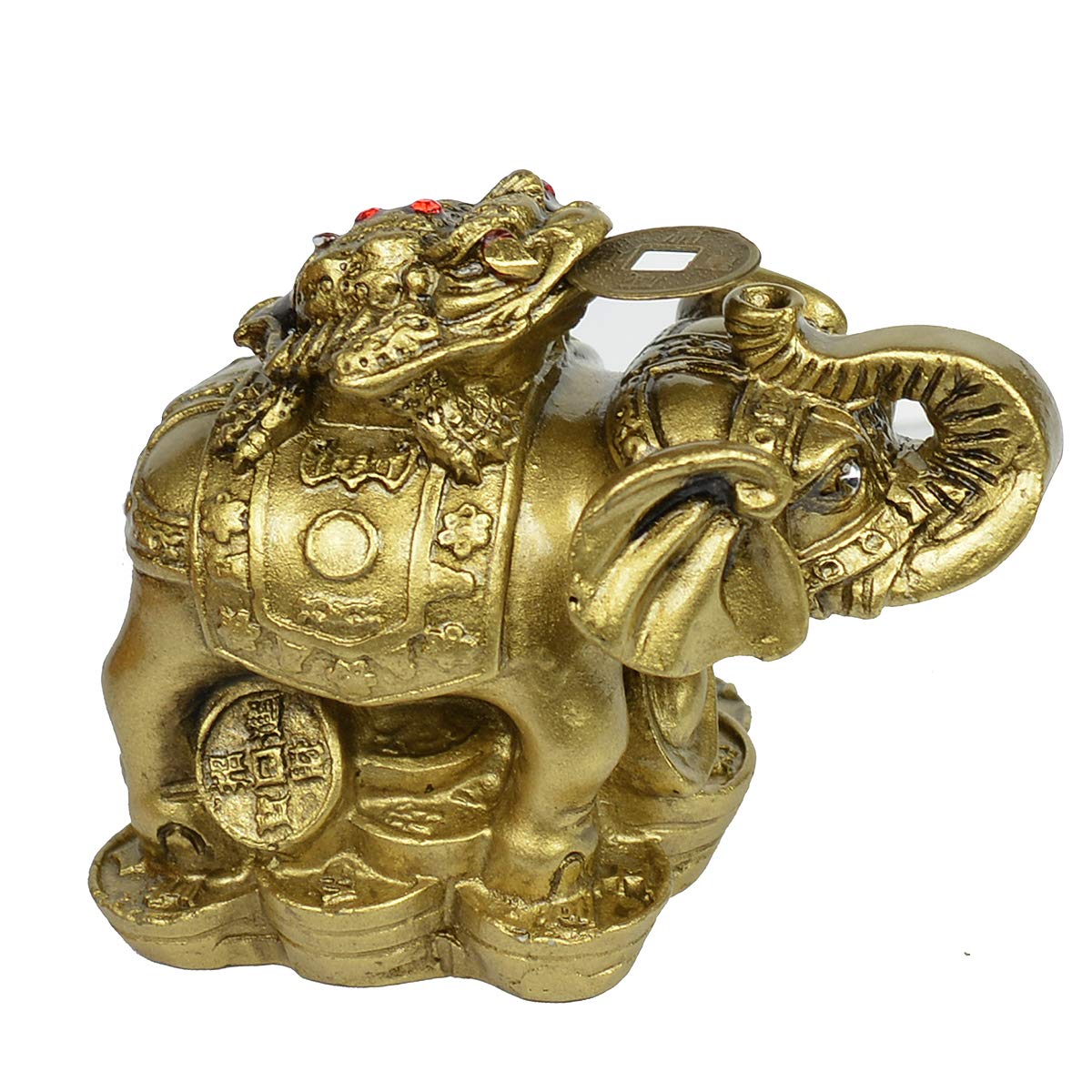 Reiki Crystal Products Vastu - Feng Shui Frog on Elephant for Wealth, Strength, Wisdom and Success