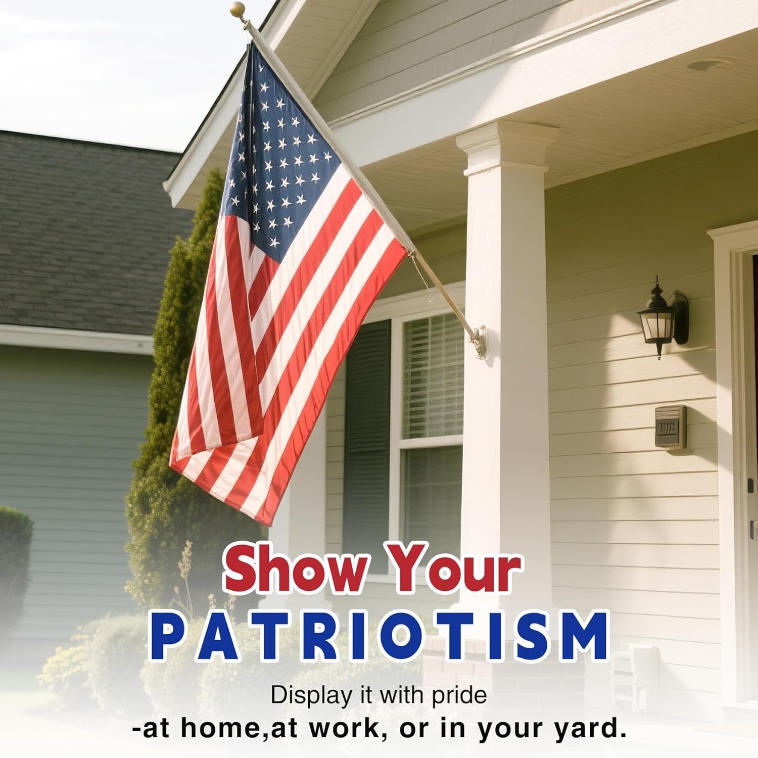 American Flags for Outside 3x5, US Flag Outdoor Heavy Duty, Embroidered Stars/Sewn Stripes/UV Protection/Brass Grommets, USA Flags for High Wind - Image 2