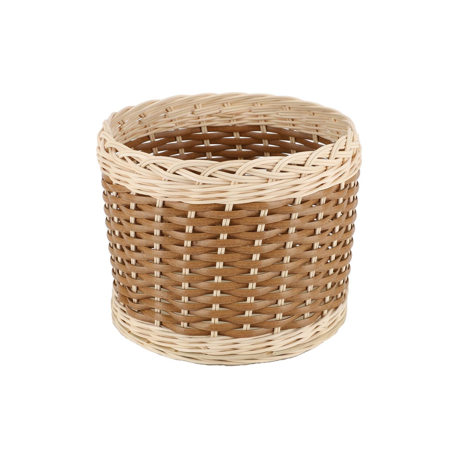 Whoasyst Fashionable Imitation Rattan Organizers Basket Portable Accessory for Household Clutters and Laundry Management Dorm Room Organizers