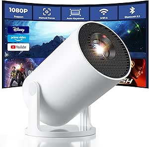 ClokoWe Mini WiFi Bluetooth 180° Rotation Built-in Apps Projector